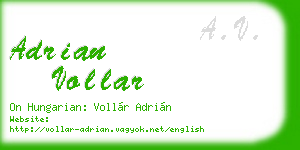 adrian vollar business card