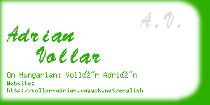 adrian vollar business card